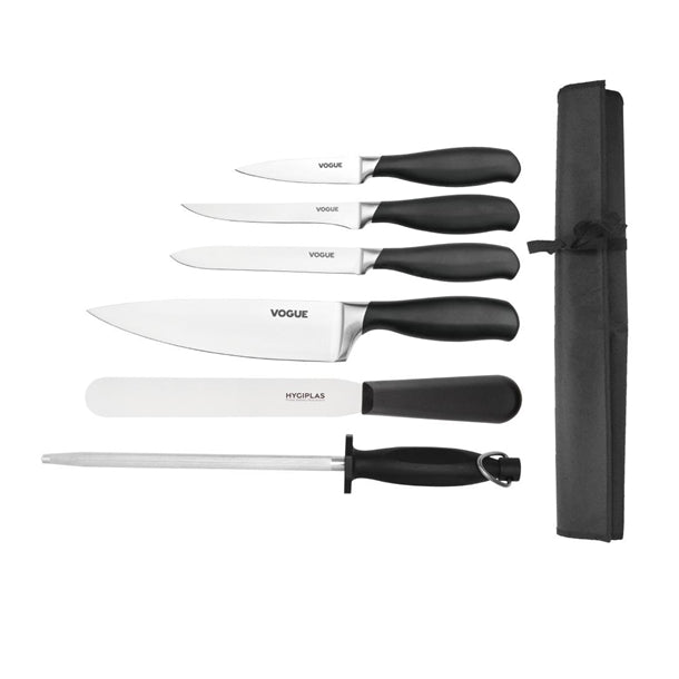 Vogue Soft Grip 6-Piece Knife Set with Wallet s725