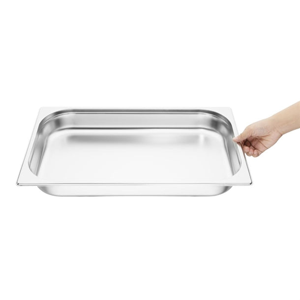 Vogue Stainless Steel 1/1 Gastronorm Trays 65mm (6 Pack) s895