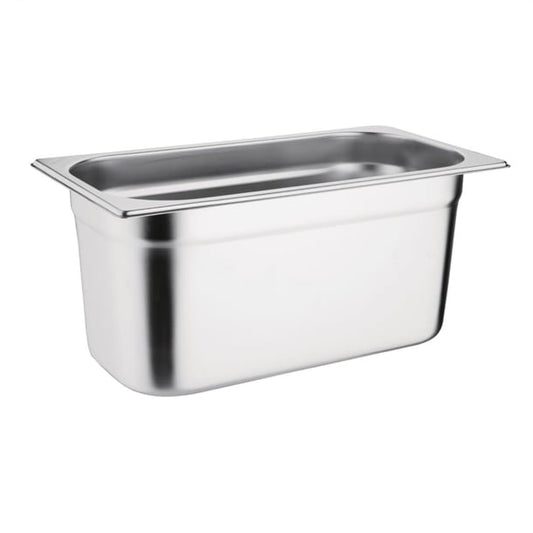 Vogue Stainless Steel Gastronorm Tray Set 3 x 1/3 with Lids sa242