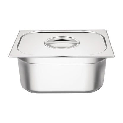Vogue Stainless Steel Gastronorm Tray Set 2 x 1/2 with Lids sa245