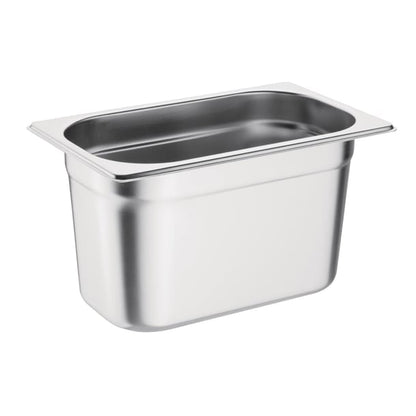 Vogue Stainless Steel Gastronorm Tray Set 4 1/4 with Lids sa247