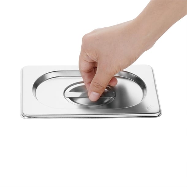 Vogue Gastronorm Tray Set with Lids 1/9 (6 Pack) s430