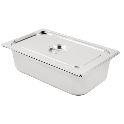 Vogue Stainless Steel 1/1 Gastronorm Tray with Lid sa248