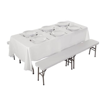 Special Offer Bolero PE Centre Folding Table 6ft with Two Folding Benches sa425