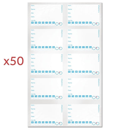 Puracycle Reusable Day Label Pack (50 Labels, 2 Cloths) + Free Pens sa491