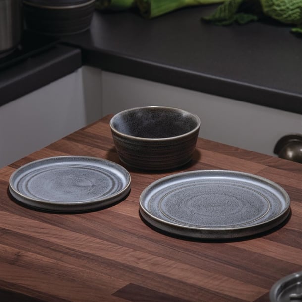 Olympia Cavolo Serve Like A Pro 18-Piece Charcoal Dusk Dinner Set sa623