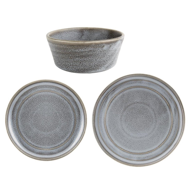Olympia Cavolo Serve Like A Pro 18-Piece Charcoal Dusk Dinner Set sa623