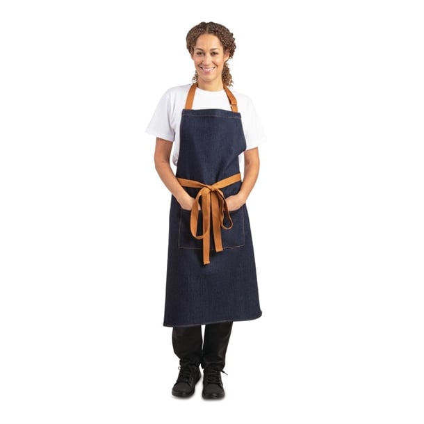 Deglon Sabatier Prep Like A Pro 4-Piece BBQ Utensil Set With Whites Denim-Blue Apron sa636