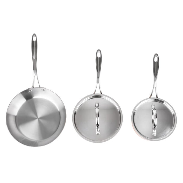 Vogue Cook Like A Pro 3-Piece Tri-Wall Copper Cookware Set sa655