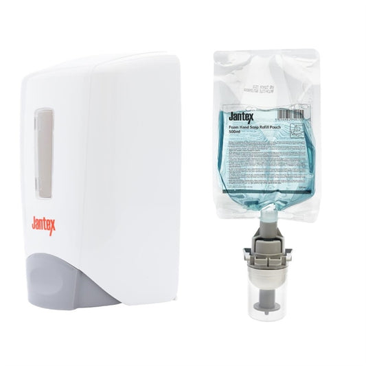 Jantex Manual Hand Soap Dispenser and Refill Bundle 500ml sa789