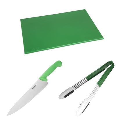 Hygiplas Colour-Coded 3-Piece Set Green sa791