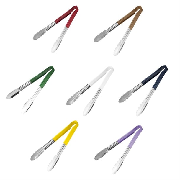 Hygiplas 300mm Colour Coded Tong Set (7 Colours) sa793