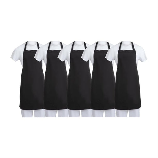 Whites Bib Aprons Black (5 Pack) sa816