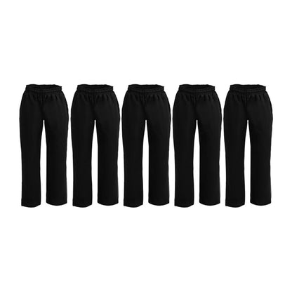 Whites Vegas Chef Trousers Polycotton Black (5 Pack) p_sa824