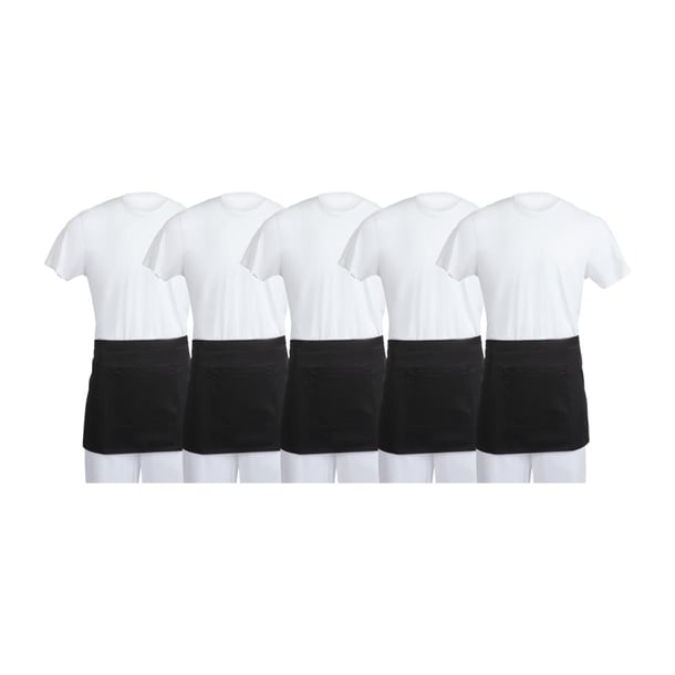 Whites Waist Aprons Black (5 Pack) sa844