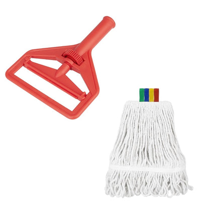 Jantex Connect Wide Kentucky Cotton Mop Head Red 400g sa860