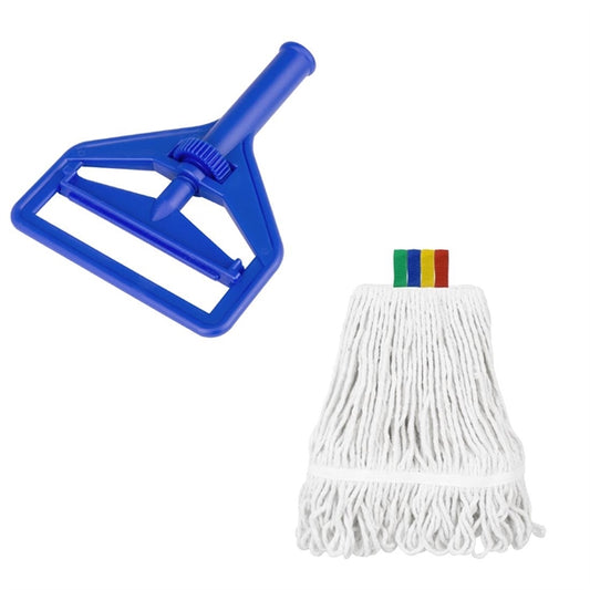 Jantex Connect Wide Kentucky Cotton Mop Head Blue 400g sa861