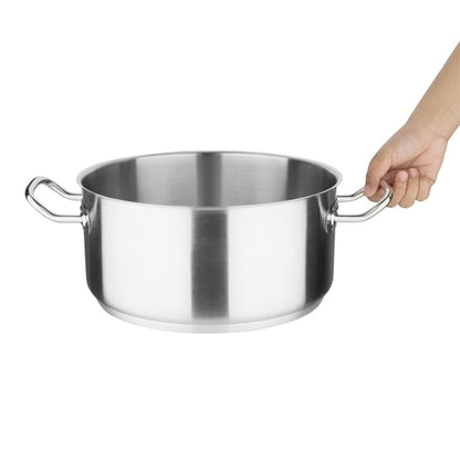 Vogue Stainless Steel Casserole Pan 28cm t177