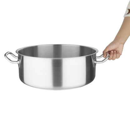 Vogue Stainless Steel Casserole Pan 36cm t187