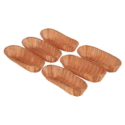 Olympia Poly Wicker Large Baguette Baskets (6 Pack) t366