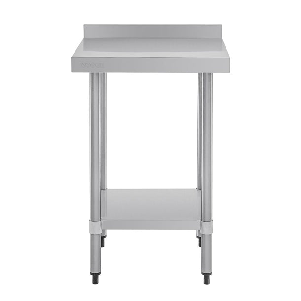 Vogue Stainless Steel Prep Table with Upstand 600mm t379