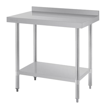 Vogue Stainless Steel Prep Table with Upstand 900mm t380