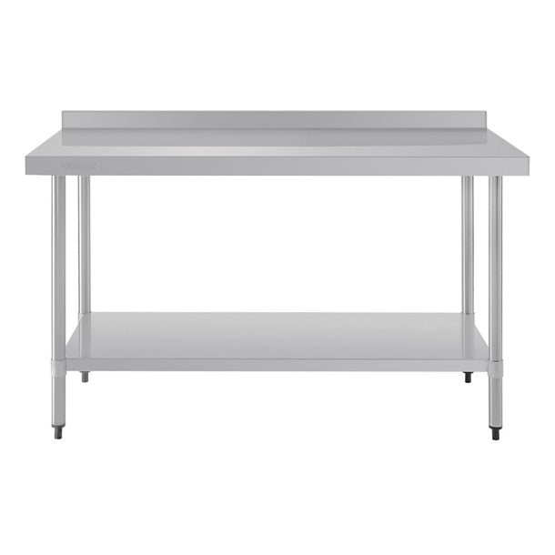 Vogue Stainless Steel Prep Table with Upstand 1500mm t382