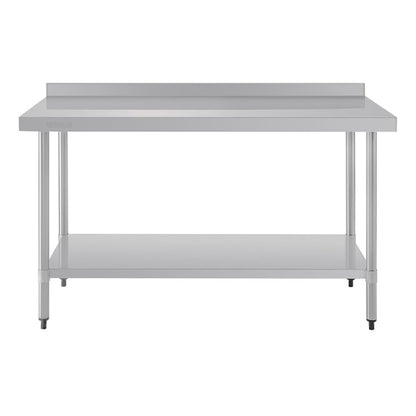Vogue Stainless Steel Prep Table with Upstand 1500mm t382