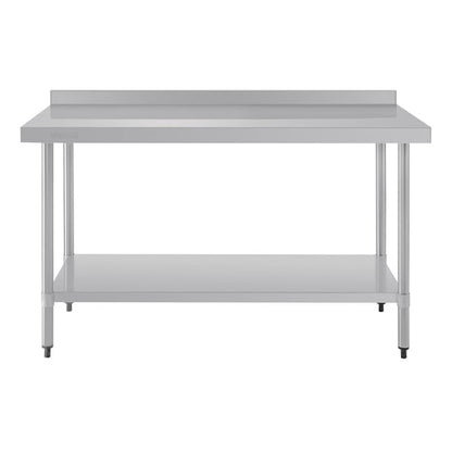 Vogue Stainless Steel Prep Table with Upstand 1500mm t382
