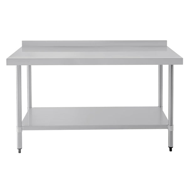 Vogue Stainless Steel Prep Table with Upstand 1500mm t382