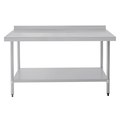 Vogue Stainless Steel Prep Table with Upstand 1500mm t382