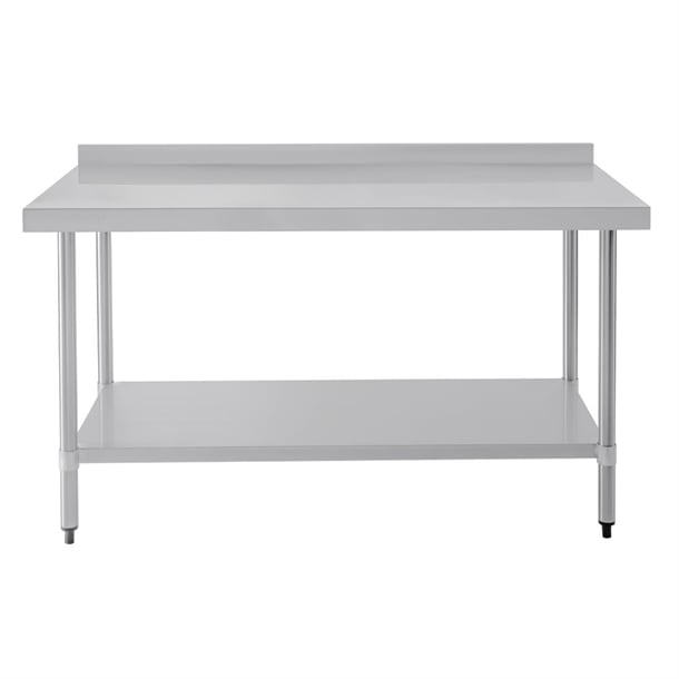 Vogue Stainless Steel Prep Table with Upstand 1500mm t382