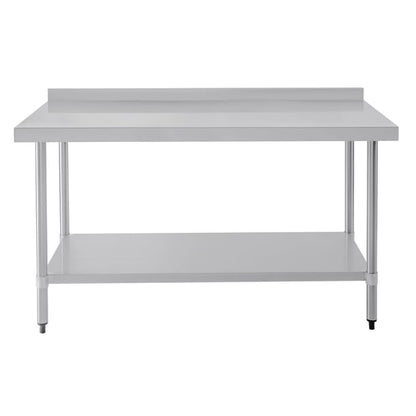 Vogue Stainless Steel Prep Table with Upstand 1500mm t382