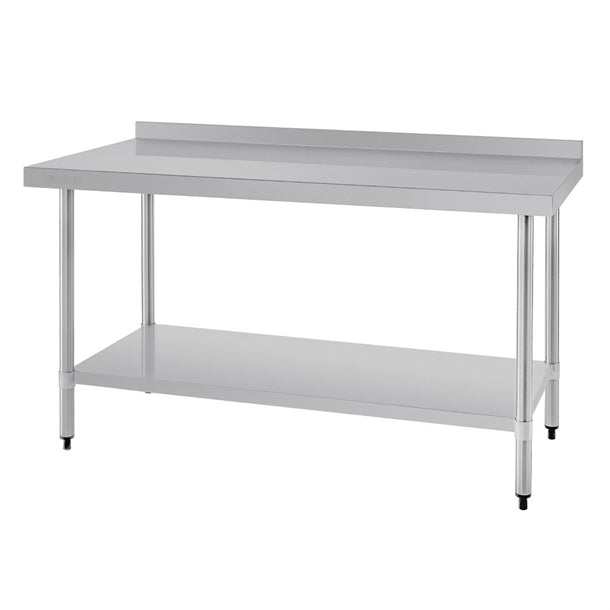 Vogue Stainless Steel Prep Table with Upstand 1500mm t382