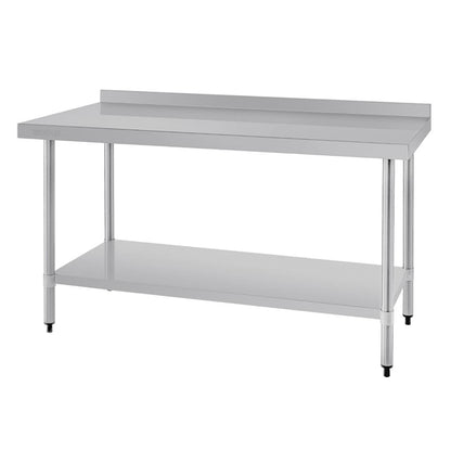 Vogue Stainless Steel Prep Table with Upstand 1500mm t382