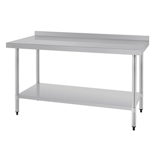 Vogue Stainless Steel Prep Table with Upstand 1500mm t382