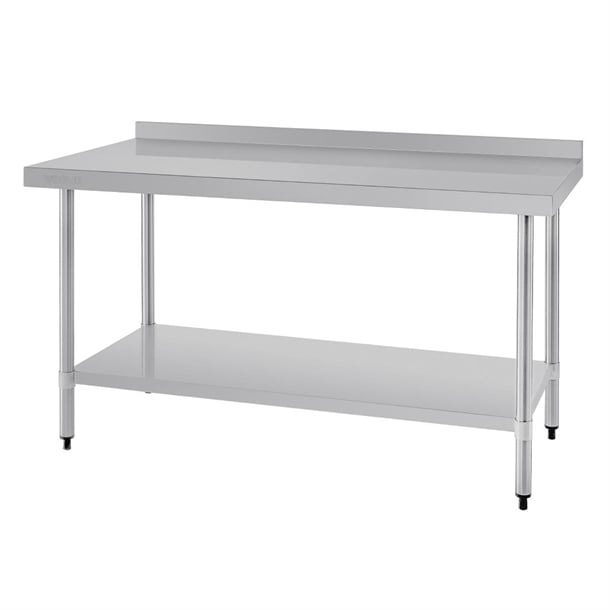 Vogue Stainless Steel Prep Table with Upstand 1500mm t382