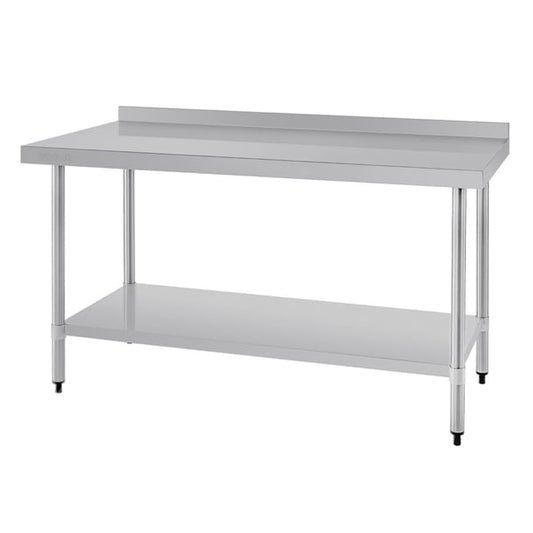 Vogue Stainless Steel Prep Table with Upstand 1500mm t382