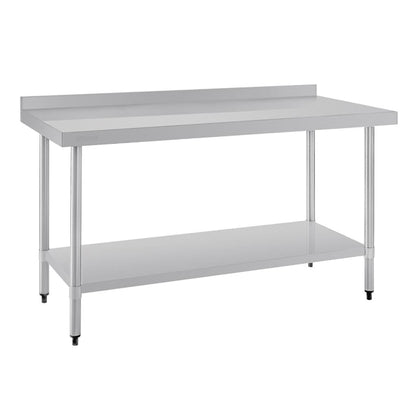 Vogue Stainless Steel Prep Table with Upstand 1500mm t382