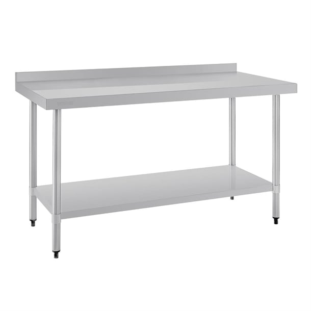 Vogue Stainless Steel Prep Table with Upstand 1500mm t382