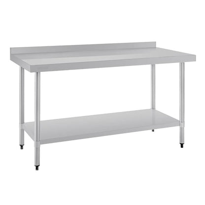 Vogue Stainless Steel Prep Table with Upstand 1500mm t382