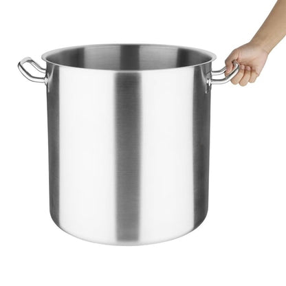 Vogue Stainless Steel Deep Stock Pot 36cm t555