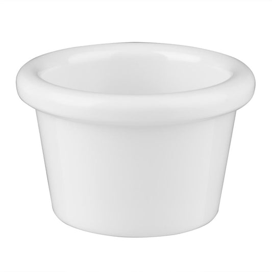 Olympia Kristallon Melamine Plain Ramekins White 63mm (12 Pack) t557