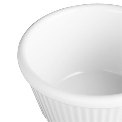Olympia Kristallon Melamine Fluted Ramekins White 89mm (12 Pack) t839