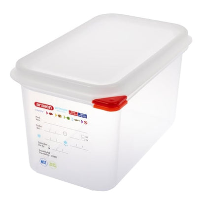 Araven Polypropylene 1/4 Gastronorm Food Containers 4.3Ltr (4 Pack) t985