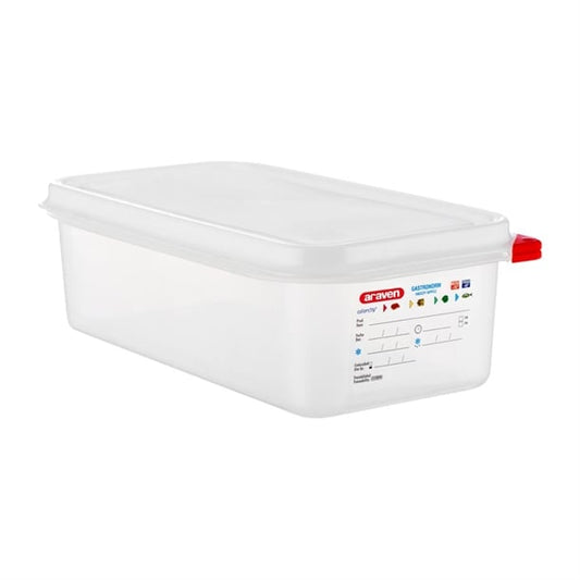 Araven Polypropylene 1/3 Gastronorm Food Container 4Ltr (4 Pack) t986