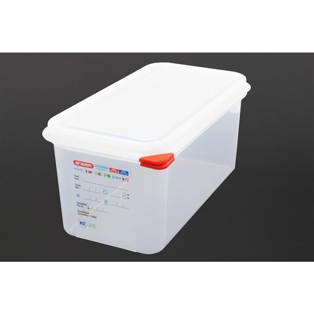 Araven Polypropylene 1/3 Gastronorm Food Container 6Ltr (4 Pack) t987