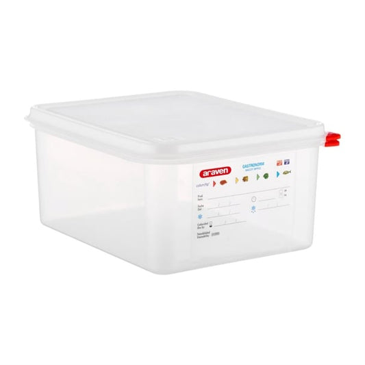 Araven Polypropylene 1/2 Gastronorm Food Container 10Ltr (4 Pack) t988