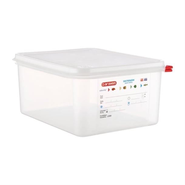 Araven Polypropylene 1/2 Gastronorm Food Container 12.5Ltr (4 Pack) t989