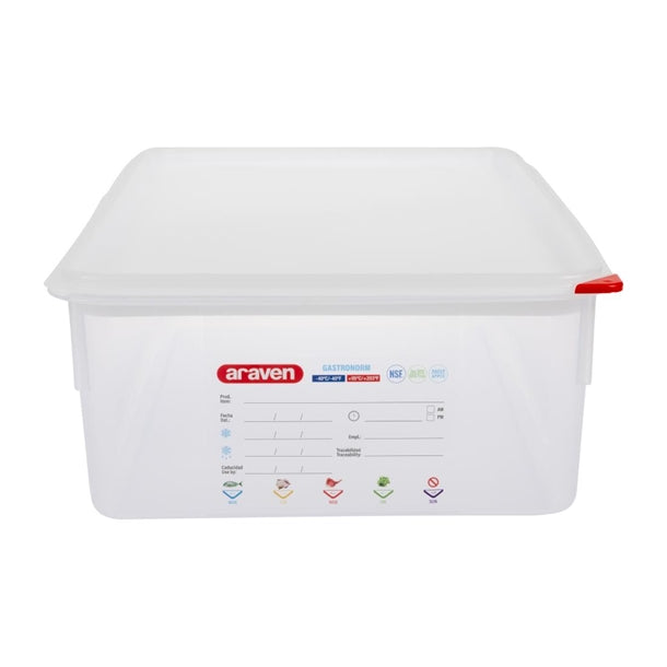 Araven Polypropylene 1/1 Gastronorm Food Storage Box 21Ltr (4 Pack) t991